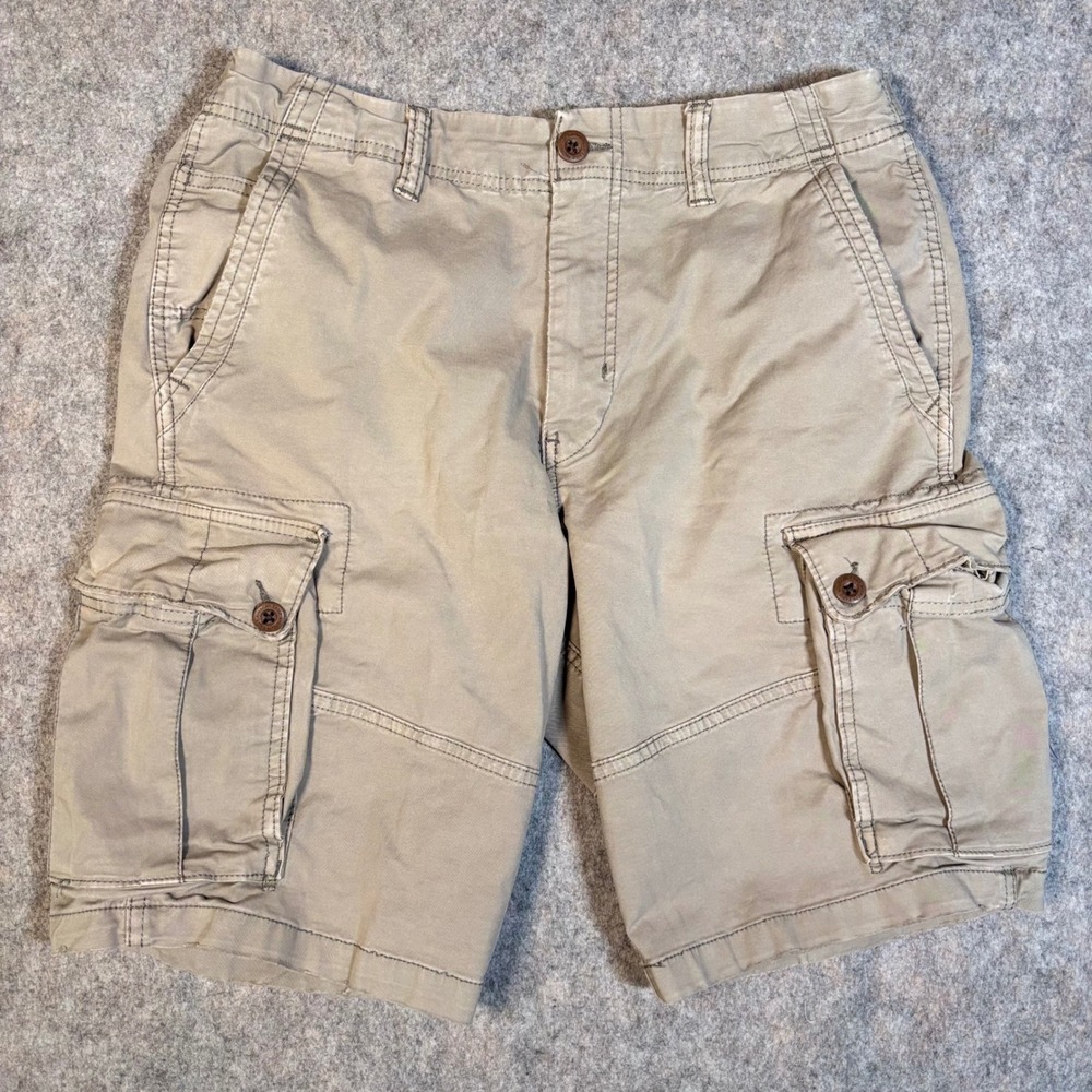 American Eagle Flex Cargo Shorts Mens 34 Tan Utility Khaki 0506-7279